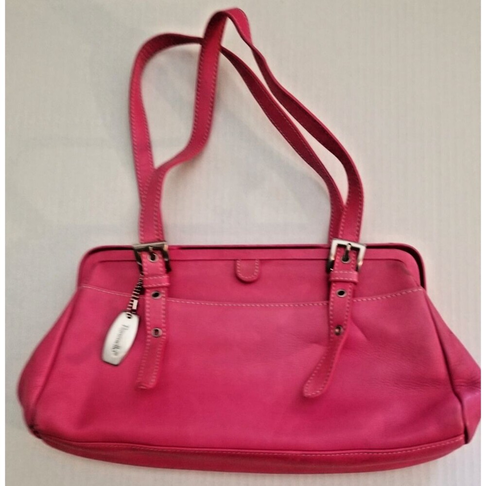 Tignanello Women's Leather Handbag Satchel Double Handle Pink Leather READ Below